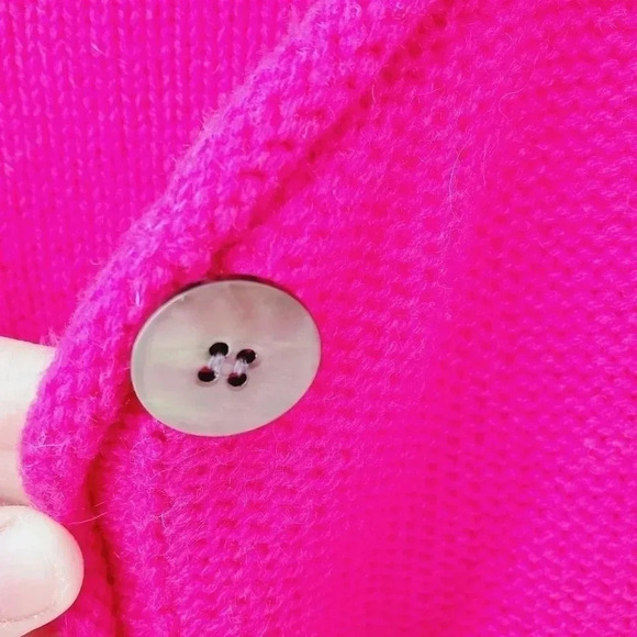 Peter Hahn pink 100%  soft wool cardigan sweater - Picture 7 of 11